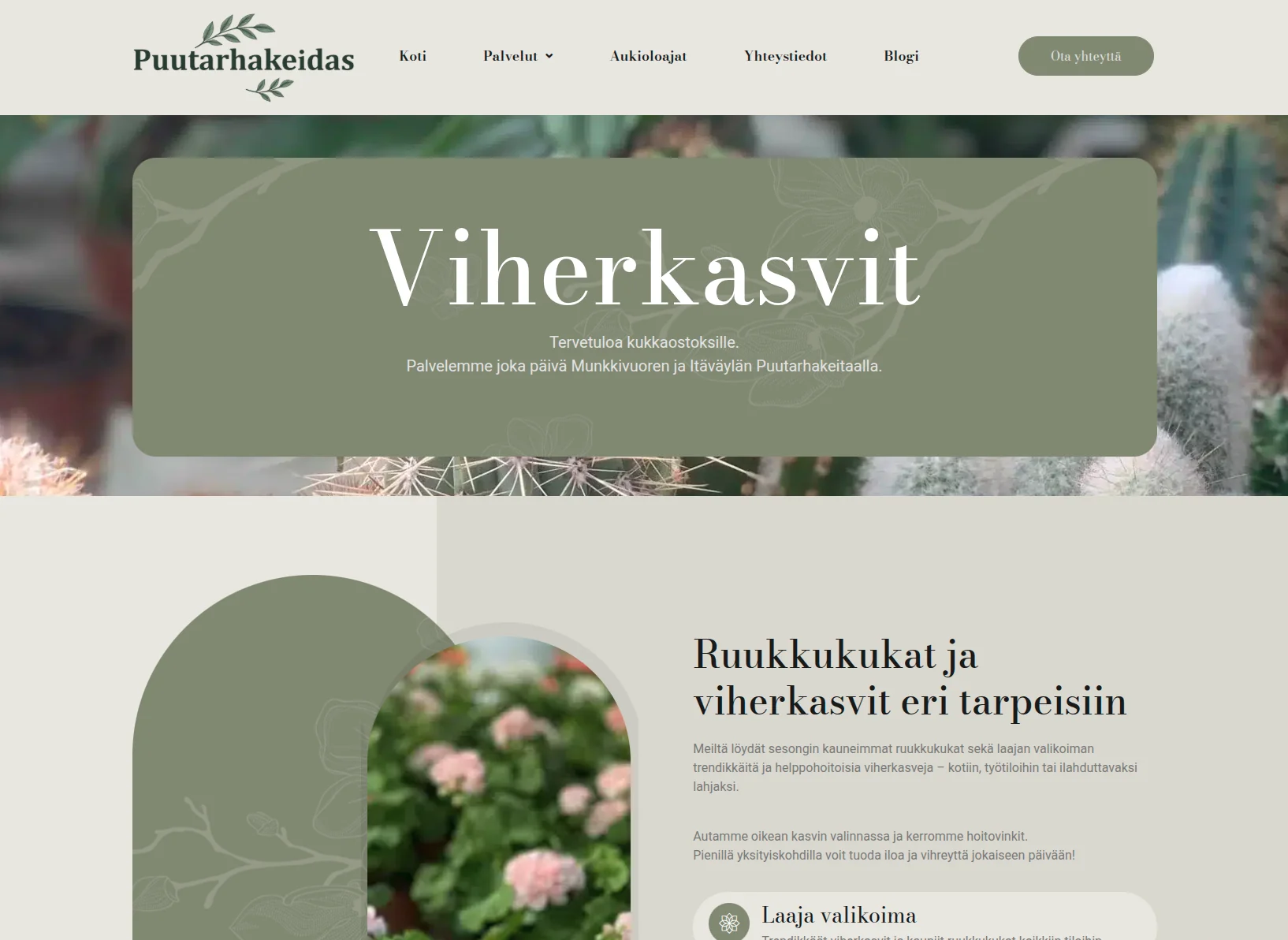 Puutarhakeidas verkkosivut